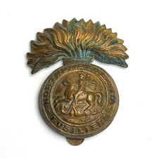 WW1 Northumberland Fusiliers Brass Cap Badge