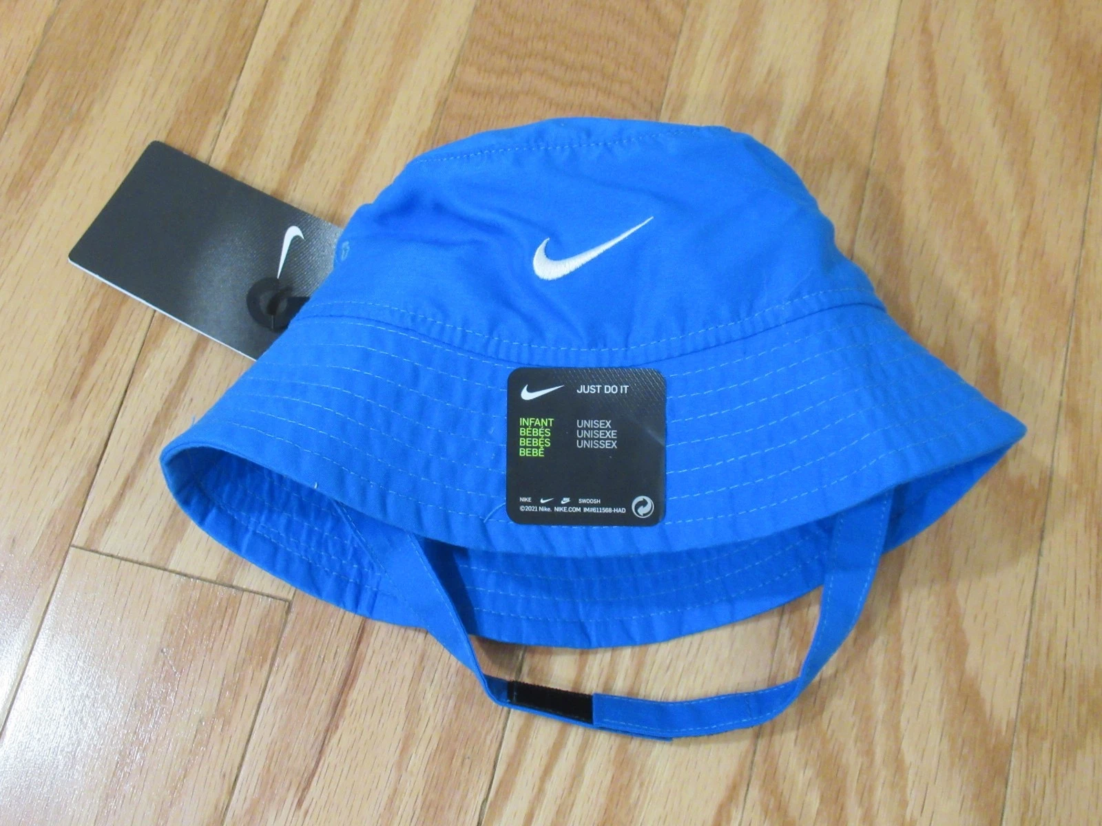 Nike Toddler Kids Boys Bucket Hat w/ Chin Strap Blue 12-24 Mos. ~~NEW WITH TAG~~