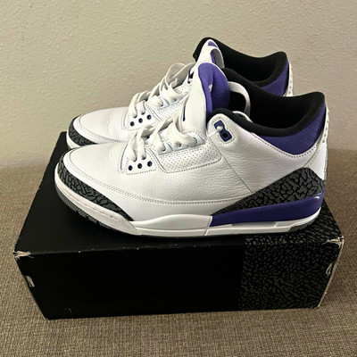 Jordan Air Jordan 3 Retro Dark Iris White/Black/Purple Mid Top CT8532-105