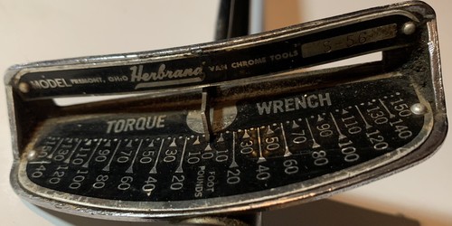 Vintage Herbrand Torque Wrench Model S-56 1/2” Drive 0-150 Foot Pounds Made USA - Picture 10 of 14