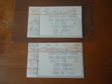 (2)  New Jersey Devils Hockey Ticket Stubbs Meadowlands Arena NJ 1987