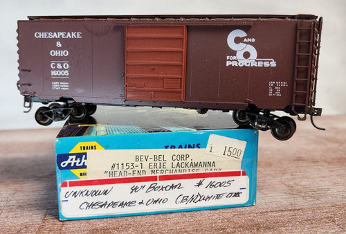 Camiones de carga Chesapeake & Ohio 40' de una sola puerta 16005 Kadee Sprung Metal Whl HO | Zustand: Used