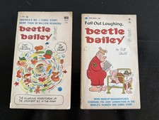 Vintage Beetle Bailey by Mort Walker 1st Book Publication 1968 +1969 (2 volumes)
