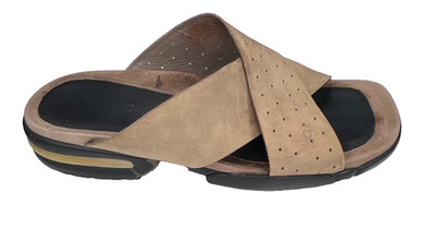 Cole Haan Air Sole Sandals Mens 11.5 Tan Brown Leather Criss Cross Comfort