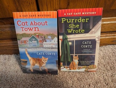 Cate Conte A Cat Cafe Mystery Book Lot