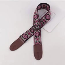 Ukulele Guitar Banjo Mandolin Strap Adjustable Woven Shoulder Multicolored Strap