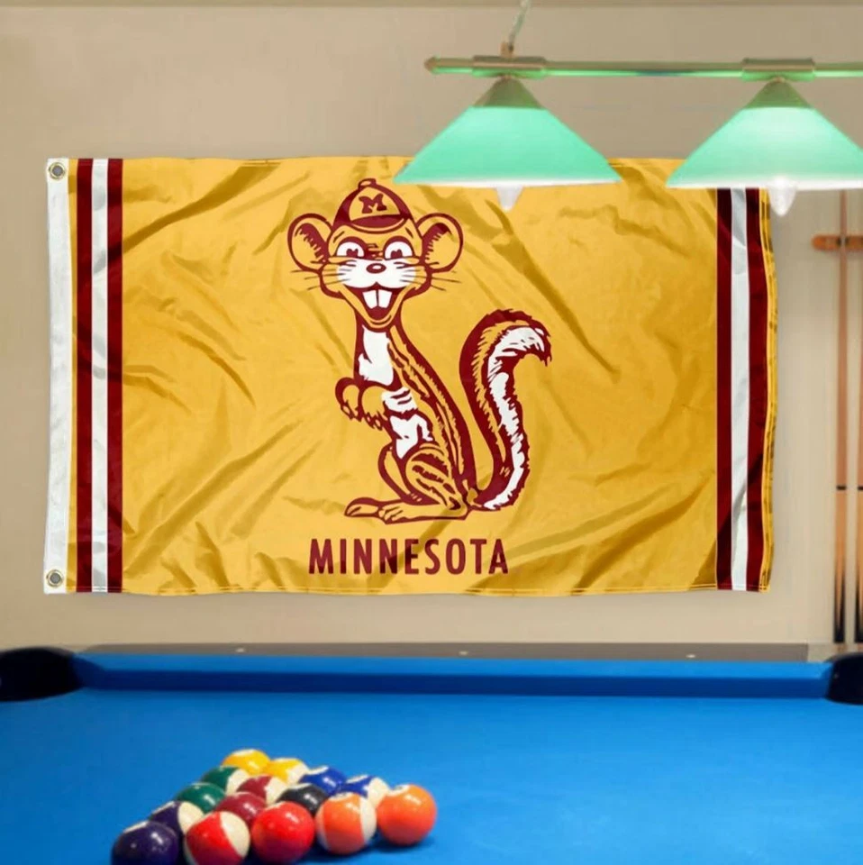 Minnesota Gophers 3x5 Man Cave Banner Vintage Retro Throwback Large 3 x 5 Flag - Image 3 of 4