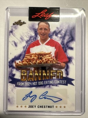 2024 Leaf Joey Chestnut Banned Auto Hot Dog Champion 147/400