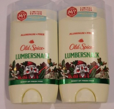 2 Pack Old Spice Lumbersnack Aluminum-Free Deodorant Stick Fresh Pine 3.0 oz