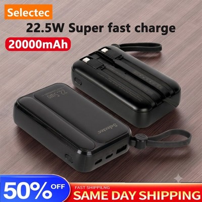 20000mAh Powerbank Externer Batterie Ladegerät ZusatzAkku USB-C Für Alle Handy
