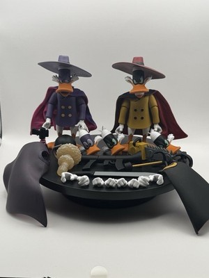 Diamond Select Toys Disney Darkwing Duck & Negaduck Deluxe 5'' With Custom Capes