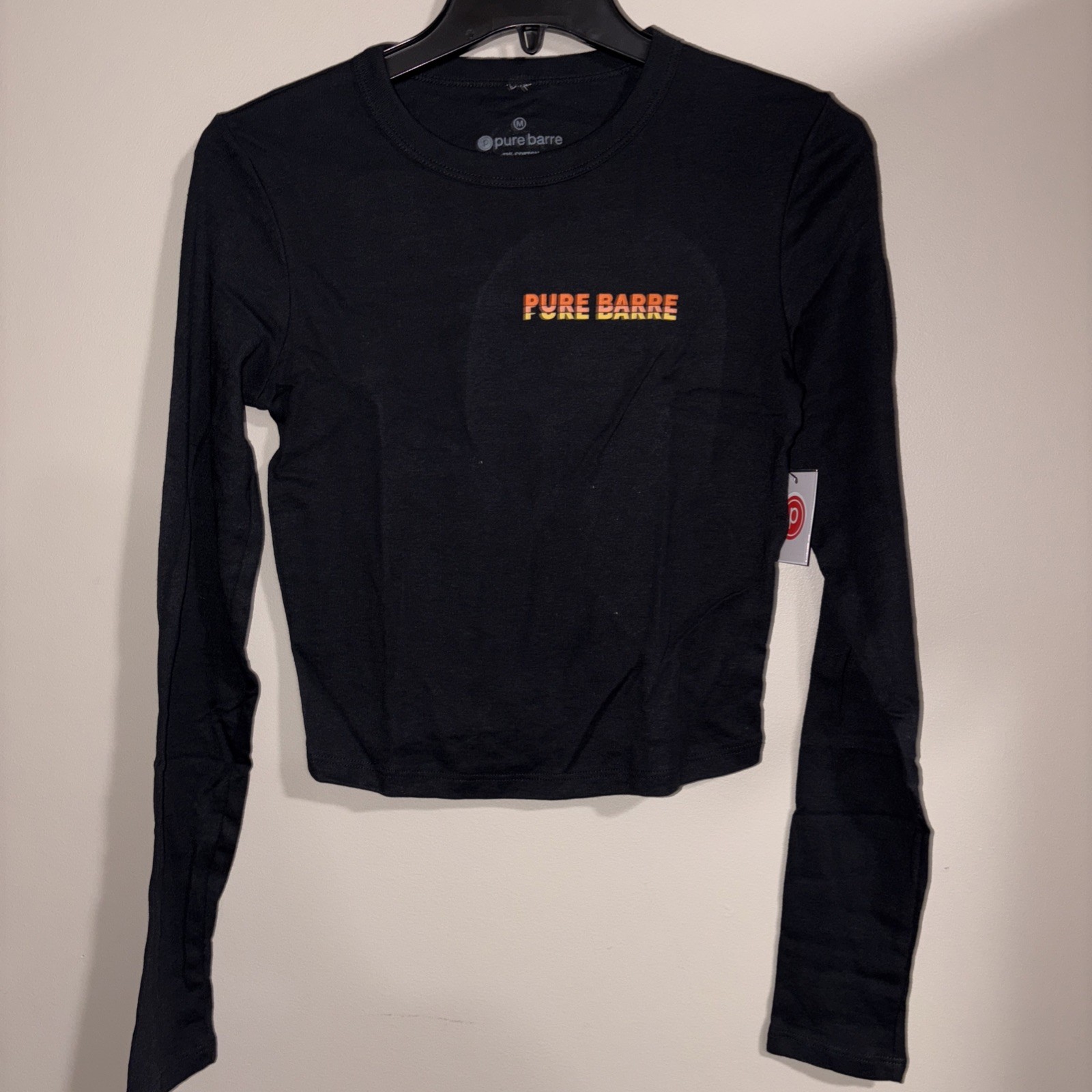 Pure Barre Rib Long Sleeve Tee Color: Black Size: M NEW!