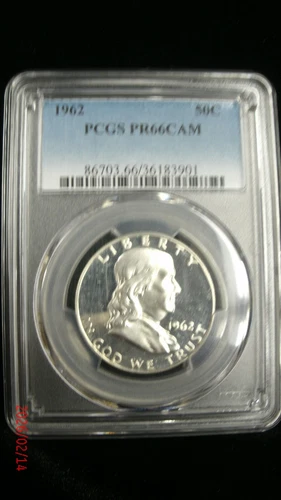 1962 Franklin Half Dollar PCGS PF66 Cameo