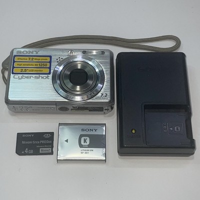 Sony Cyber-Shot DSC-S750 7.2MP 3x Optical  Digital Camera W/ Charger Battery 4GB