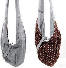 Grtdrm Pet Sling Carrier Bag Travel Tote for Cats Dogs, Up to 16 Medium, Gray 