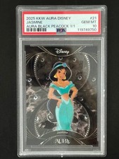 2025 Kakawow Aura Disney Aura Black Peacock 1/1 Jasmine Case Hit SSP PSA 10 -II