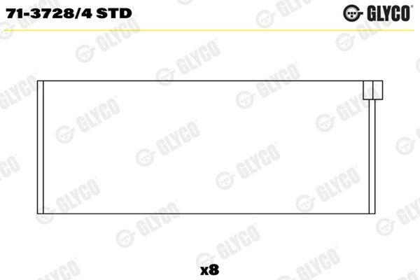 Pleuellager Glyco 71-3728/4 STD FüR Audi Seat VW AAZ Skoda AFN AHU ABL 1Z 6N1 80-image