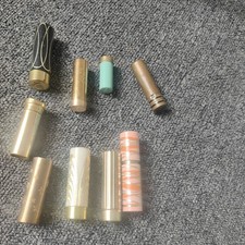VINTAGE  GOLD BRASS METAL LIPSTICKS  DISPLAY lancome max factor BUNDLE