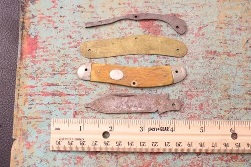 Queen Schatt & Morgan Cutlery Company USA 1 Blade Sowbelly Knife PARTS KIT