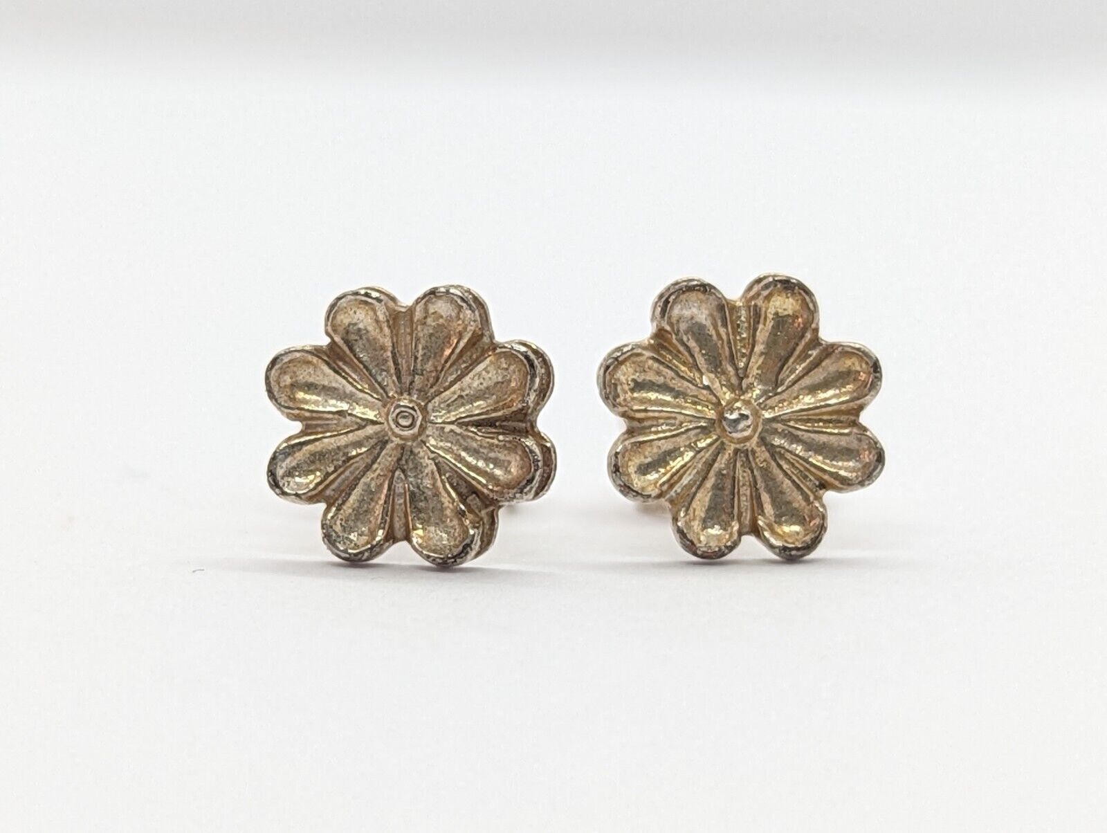 Vintage Solid Sterling Silver 925 Small Daisies F… - image 2