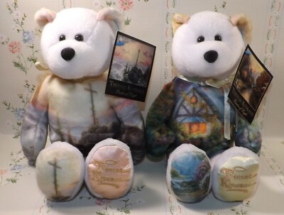 Thomas Kinkade Gallery Treasures #002 & #003, SUNRISE & A QUIET EVENING, Beanie