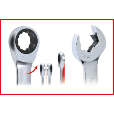 KS Tools DUO GEARplus open-end wrench, open-end ratchet function, 18 mm, 503.5218