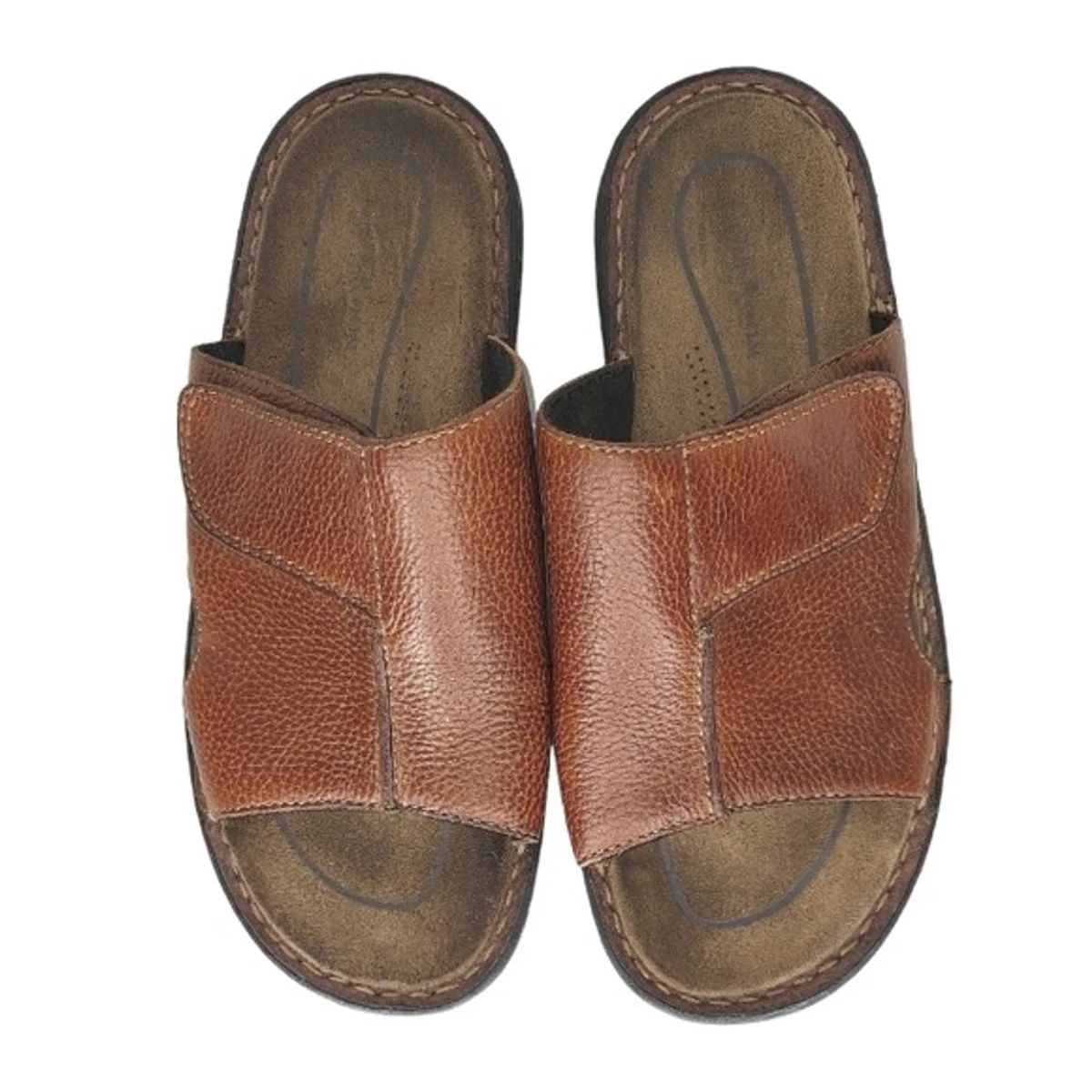 Club Room by Charter Club  Brown Leather Fisherman Sandals Made in Italy Size 12 HANDMADE MENS FRANCISCAN SANDALS IN DARK BROWN LEATHER MAN  main image 4