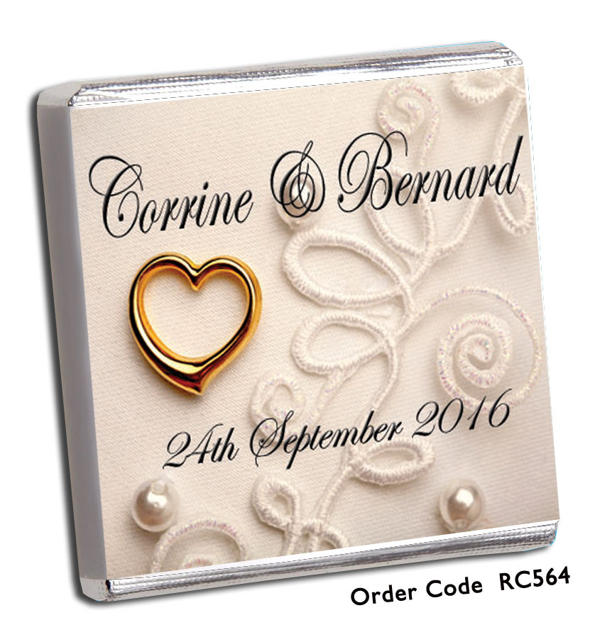 Chocolate Wedding Favors 50 Personalised Chocolate Wedding Favours - Foto 9