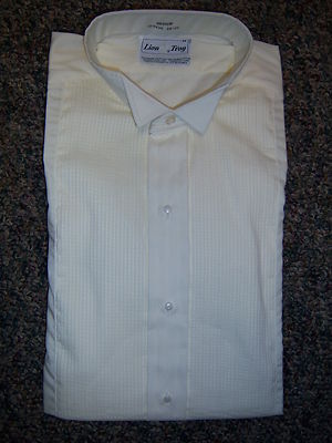 NEW Light Ivory Tuxedo Wing Collar Formal Shirt - most mens sizes avilable  | eBay