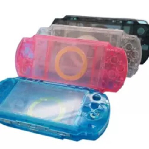 For Sony PSP 3000 PSP3000 Full Housing Shell Case Cover & Buttons Clear Purple - Picture 1 of 4