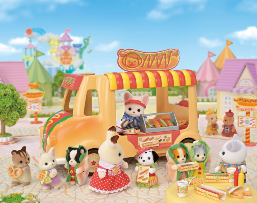 Sylvanian Families Hot Dog Wagon & Baby Gathering Set of 2 Calico Critters EPOCH