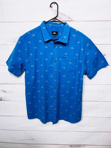 O'Neill Herren Poloshirt Größe XL Standard Fit Blau Knopfleiste Tasche Kurzarm - Bild 1 von 8
