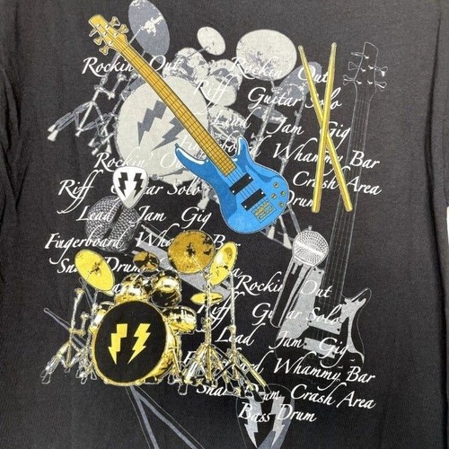 T-shirt band strumento batteria chitarra ecc. taglia media - Foto 2 di 6