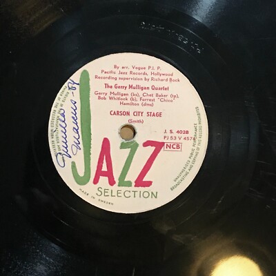 貴重！78rpm GERRY MULLIGAN / CHET BAKER 超貴重！78rpm GERRY MULLIGAN / CHET BAKER② Chet Baker Gerry