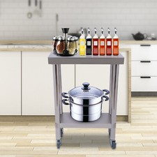 Arbeitstisch Gastronomie Küchentisch Edelstahltisch Zubereitungstisch + Rollen~~