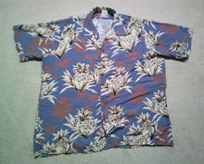 Vintage Hilo Hattie Shirt Mens Large Button Up Floral Aloha Hawaii 