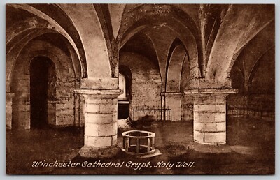 Crypt Holy Well Winchester Cathedral England - Frith's Series No 61456 Postcard