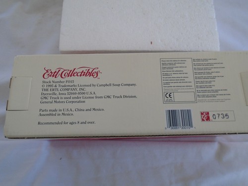 ERTL COLLECTIBLES 1951 GMC PANEL BANK CAMPBELL'S SOUP COMPANY - Picture 4 of 6