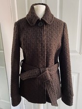 Gorgeous Rocha John Rocha Brown Woven Autumn/winter Coat Uk 8 (new With Tags)
