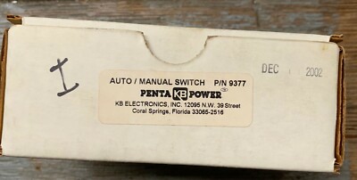 PENTA KB ELECTRONICS AUTO/MANUAL SWITCH 9377 NEW IN FACTORY PACKAGE