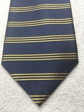 GEOFFREY BEENE MENS TIE BLUE AND GOLD 4 X 58