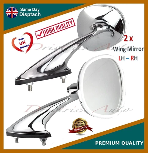 FOR PORSCHE 356 OVAL EXTERIOR MIRROR REAR VEIW MIRROR BOTH SIDE LEFT, RIGH