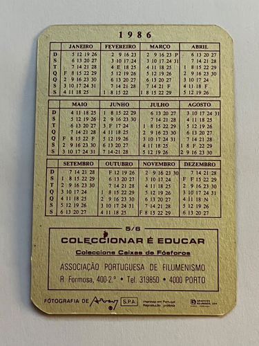vintage pocket calendar 1986 advertising matchbox integrals PT homeland #1942 - Picture 2 of 3
