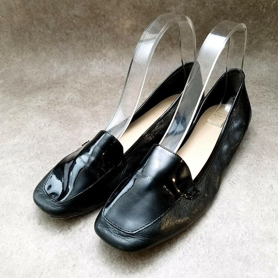 Circa Joan & David Womens Lucille  Sz 8 M Black Leather Slip On Loafer Flats - Image 3 of 4