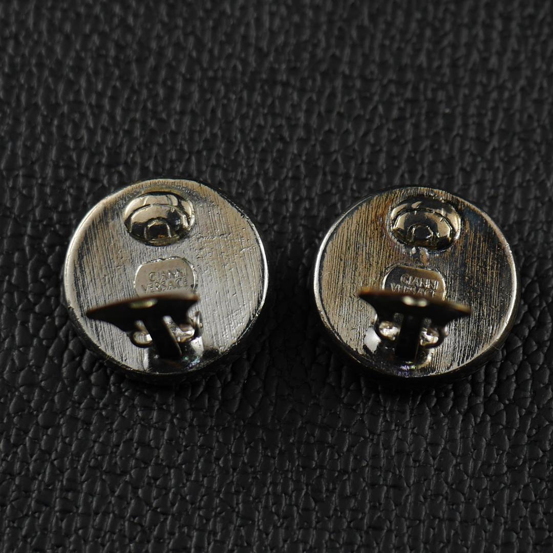 Gianni Versace vintage clip-on earrings Medusa silver ladies