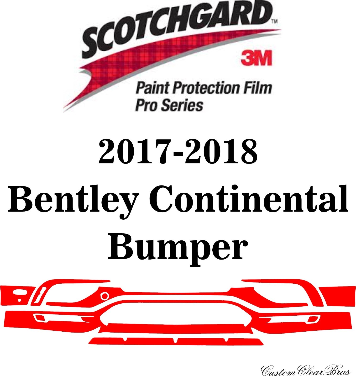 3M Scotchgard Paint Protection Film Pro Series 2017 2018 Bentley Continental 