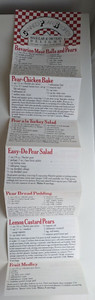 Canned Pear Recipes - Regular & Dieters Delight Pamphlet (most likely 80s)