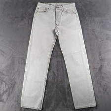 Vintage 90s Levis 501 Size 32x32 30.5x31 Jeans Straight Denim Gray Mens USA