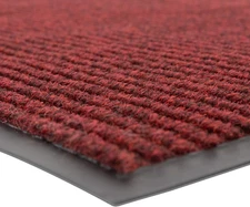 109 Brush Step Carpeted Entrance Mat for Home or Office, 3' X 10', Red/Black, 10