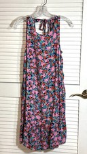 LOFT Dress Floral Size XS Women Ruffle Bottom EUC Mini